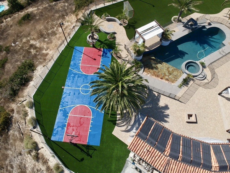 Synthetic turf installed in San Diego backyard