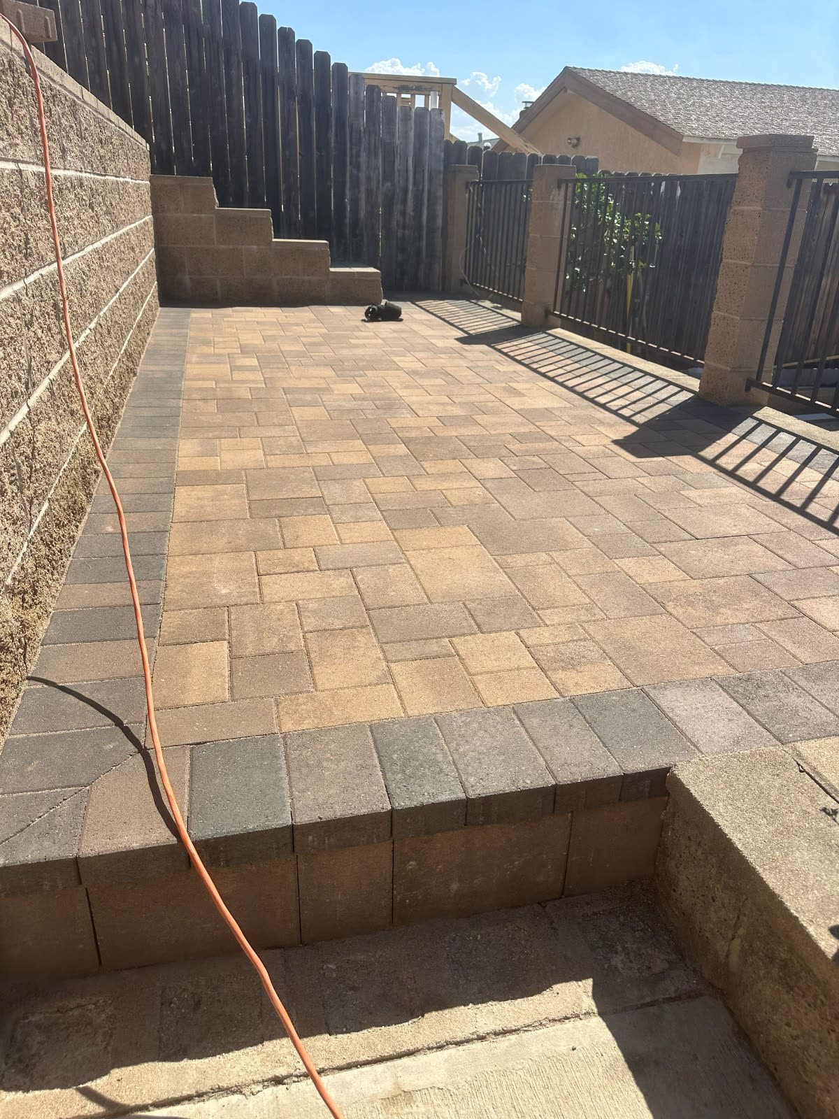 Paver steps and retaining wall in San Diego